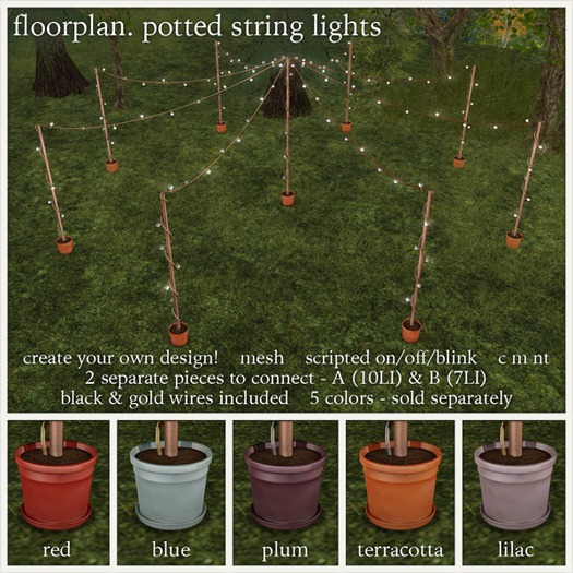 floorplan. potted string light / terracotta [boxed]