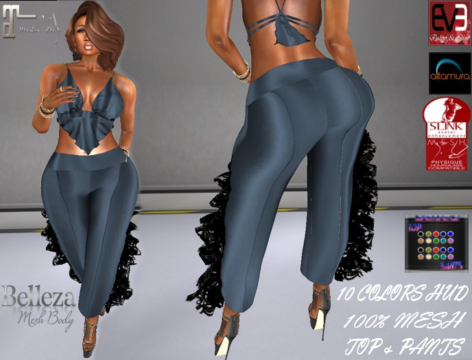 [DF] - Mesh Frill Pants & Top w/HUD