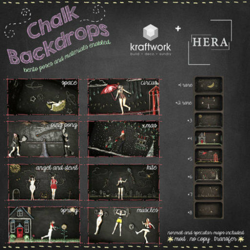 8 KraftWork + HERA Chalk Backdrop Muscles