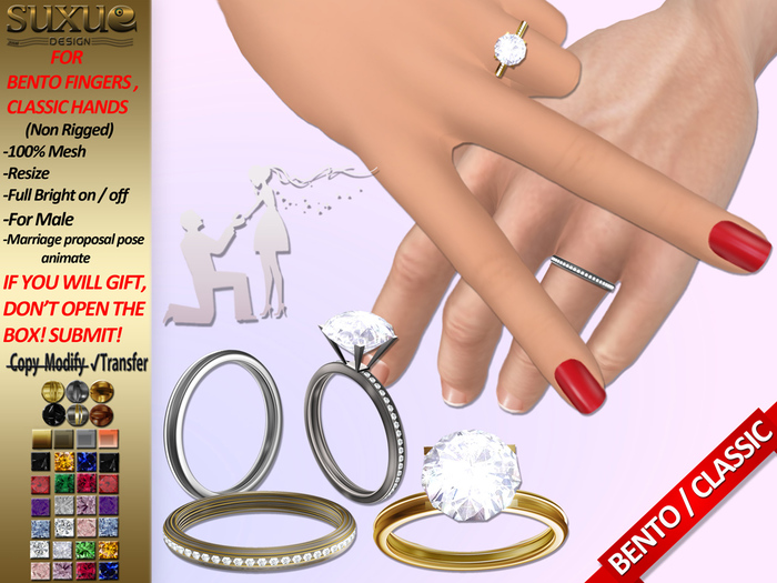 ! Su Xue ! Mesh Bento rings bands Kum Female / Male