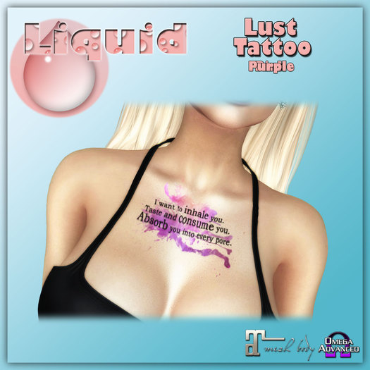 Liquid ~ Lust Tattoo ~ Pink (Add Me to Unpack)