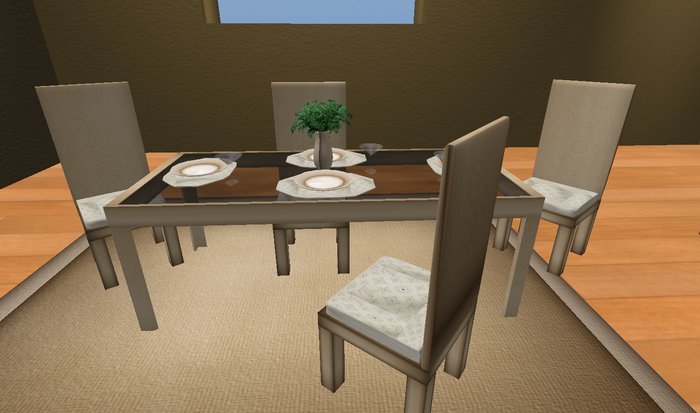  DINING ROOM SET MODERN TAN