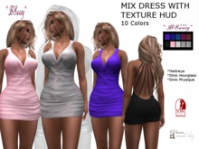 *BSASSY* MIX DRESS WITH TEXTURE HUD