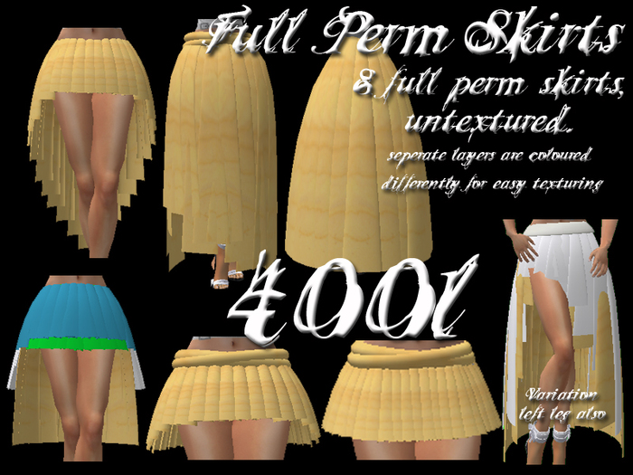8 FULL PERM SKIRT TEMPLATES