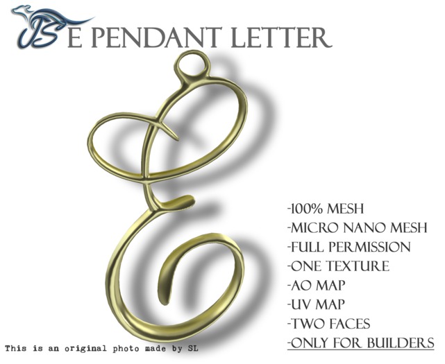 J.S. - E PENDANT LETTER - ADD ME TO UNPACK