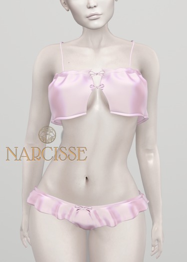 -Narcisse- ADD - Pixie Cami & Ruffle Panties - Baby Pink