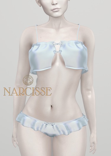 -Narcisse- ADD - Pixie Cami & Ruffle Panties - Blue Smoke