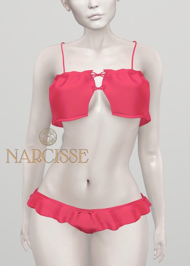 -Narcisse- ADD - Pixie Cami & Ruffle Panties - Coral