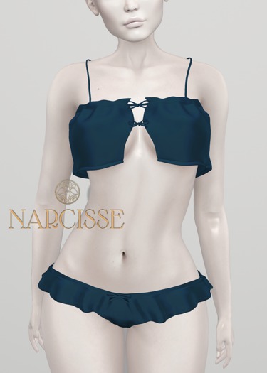 -Narcisse- ADD - Pixie Cami & Ruffle Panties - Peacock