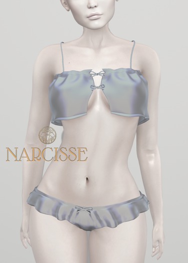 -Narcisse- ADD - Pixie Cami & Ruffle Panties - Silver