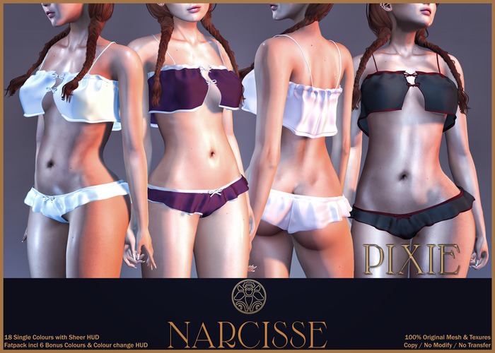 -Narcisse- ADD - Pixie Cami & Ruffle Panties FATPACK