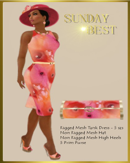 !SSB 2018 TANK DRESS (Rigged) CORAL