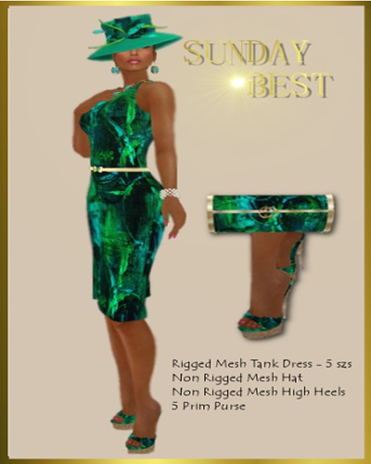 !SSB 2018 TANK DRESS (Rigged) HV GREEN