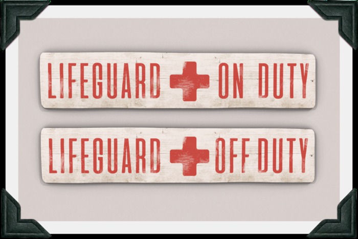 floorplan. lifeguard sign [boxed]