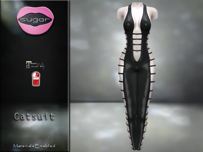 :-:SUGAR:-: Catsuit {BLACK HEX}