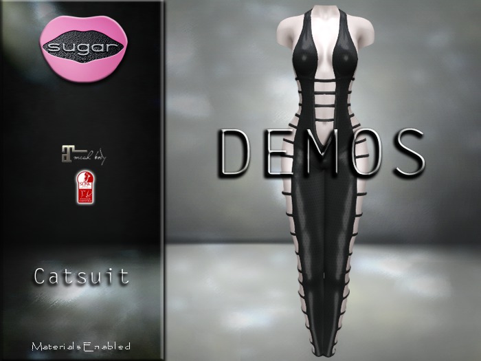 :-:SUGAR:-: Catsuit {BLACK HEX} DEMO