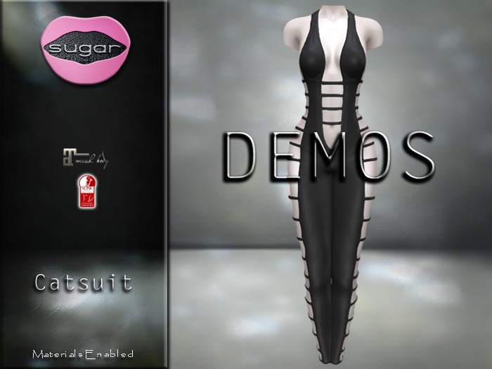 :-:SUGAR:-: Catsuit {BLACK MATTE} DEMO
