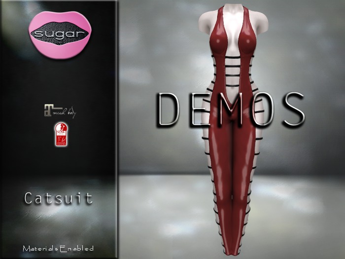 :-:SUGAR:-: Catsuit {RED LATEX} DEMO