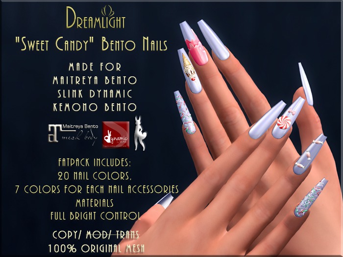 [Dreamlight] "Sweet Candy" Bento Nails
