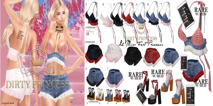 DIRTY PRINCESS- Lil Miss Tart Princess Top 1- COMMON
