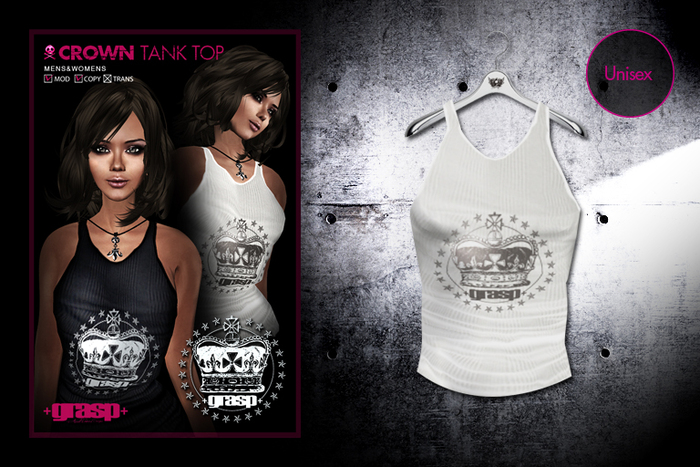 +grasp+/Crown Tank Top/White