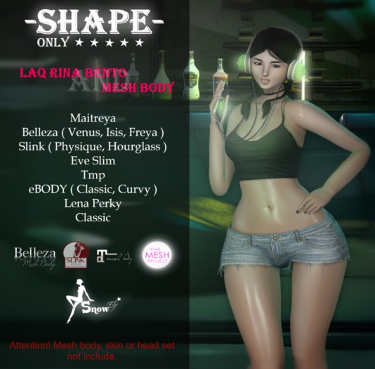 *Snow Elf* Shape for LAQ Rina mesh head bento