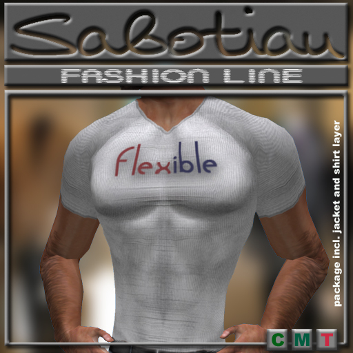 Male Muscle T-Shirt  -FLEXIBLE 01-