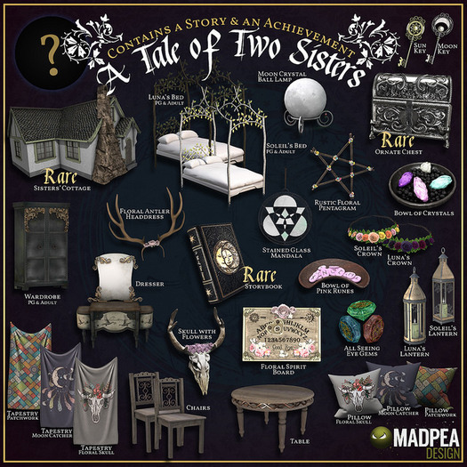 MadPea A Tale of Two Sisters - Moon Crystal Ball Lamp