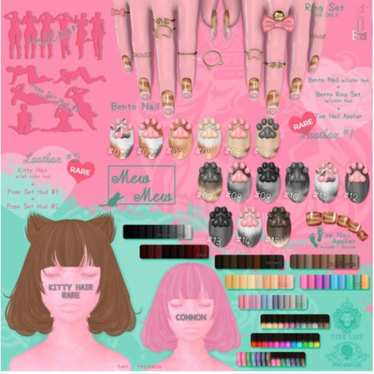 *PH-PL* MewMew // hair - heavy root (BOX)