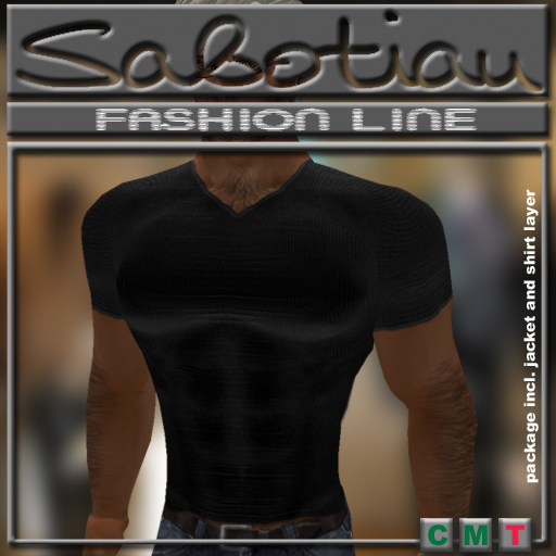 Male Muscle T-Shirt  -plain Black-