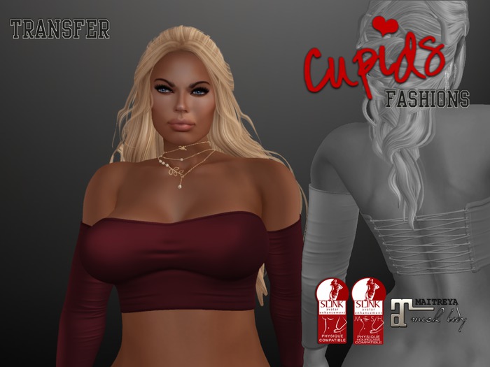*CF* LACED UP BACK HALTER TOP CRIMSON
