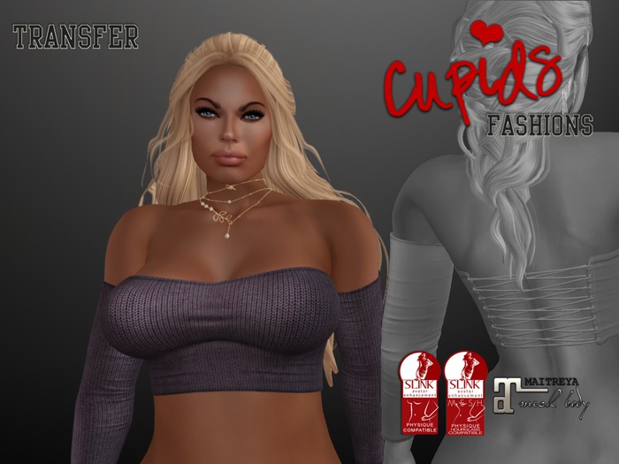 *CF* LACED UP BACK HALTER TOP PLUM KNIT