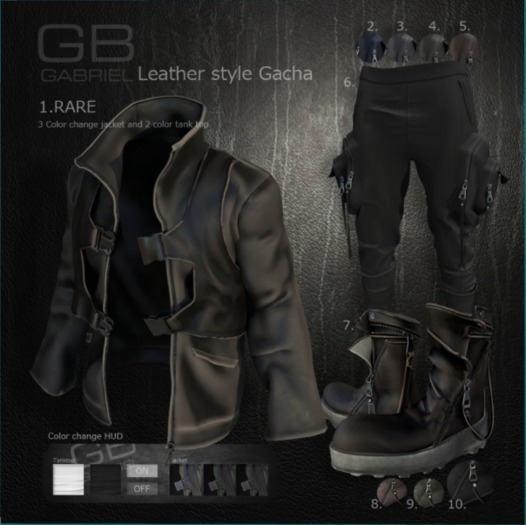 9.::GB:: Leather zip boots / Olive