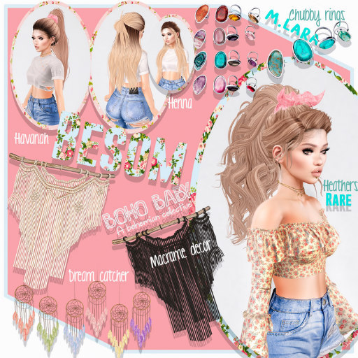 #Besom~ #24 Chubby Rings *Blue*