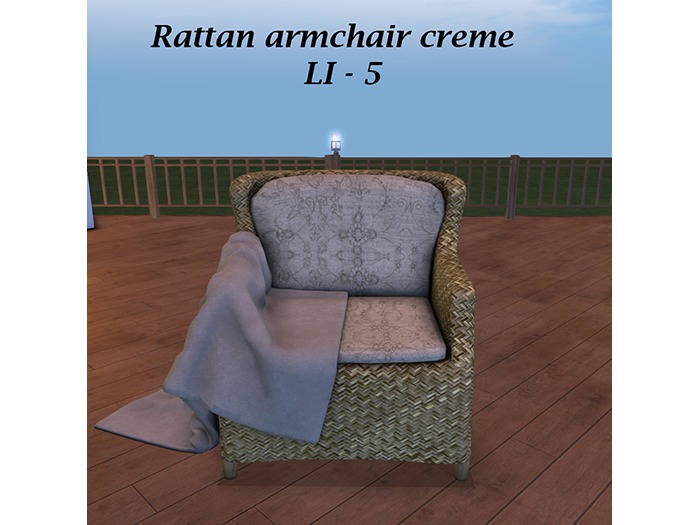 MMGD Rattan armchair gold creme packed