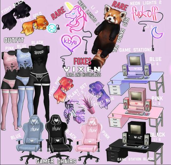 Foxes - Vixen - Fishy - Gold