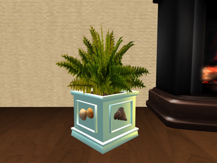 Nautical Planter-Sculpted w/ Fern