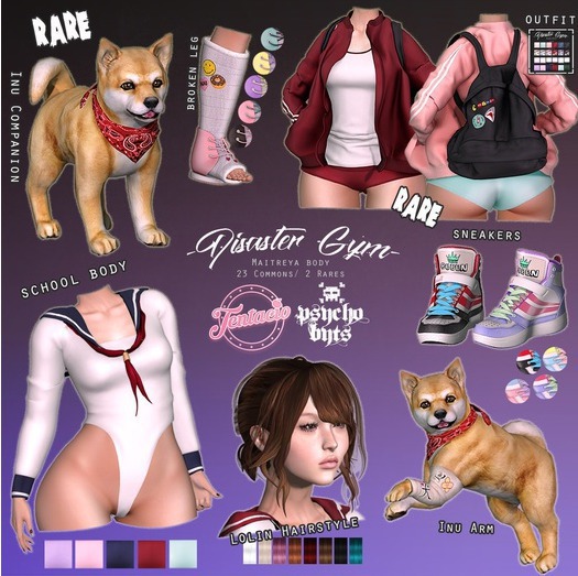 Tentacio & .{PSYCHO:Byts}. Disaster gym lolin hair red