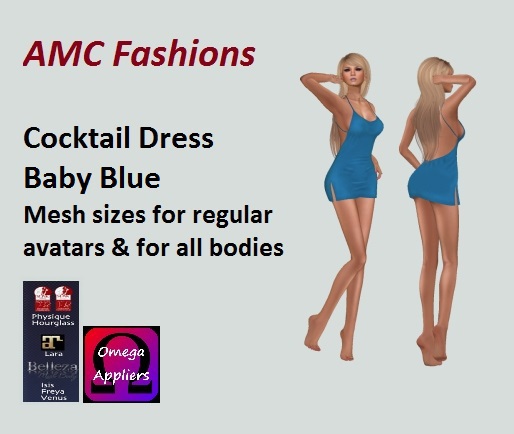 AMC Dress Cocktail Mini - Baby Blue