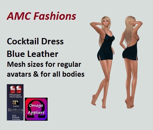 AMC Dress Cocktail Mini - Blue Leather