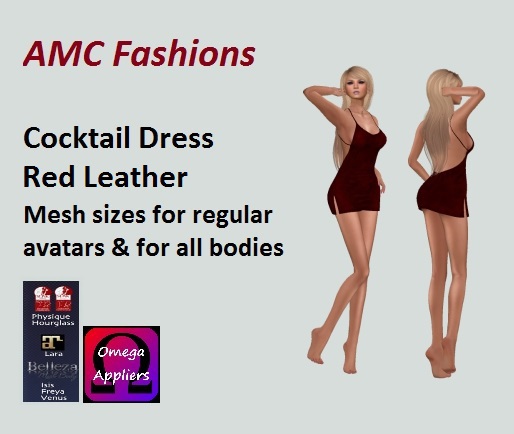 AMC Dress Cocktail Mini - Red Leather