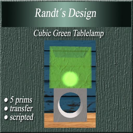 ***SALE**** Randt's Cubic  Green Table Lamp