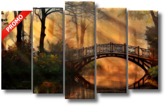 Bridge view triptych