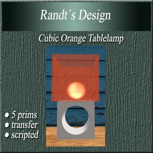  Randt's Cubic Orange Table Lamp