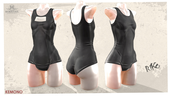 HORNTAIL - [BLACK] Riko Kemono Swimsuit