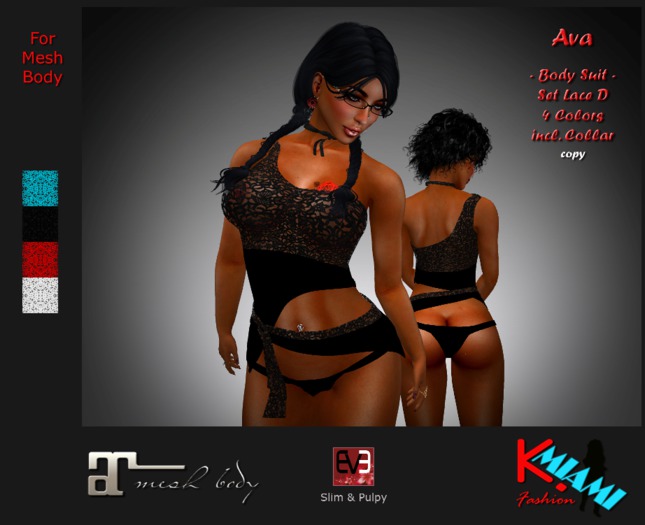 KMF Ava Body Suit Lace Set D