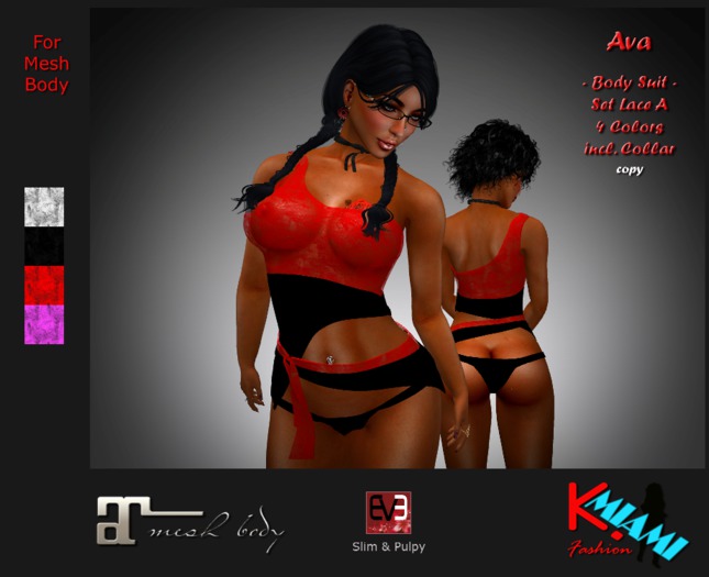 KMF Ava Body Suit Lace Set A