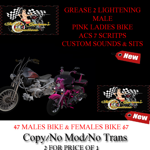 Second Life Marketplace MD'S CREATSION CUSTOMS GREASE 2 LIGHTENING