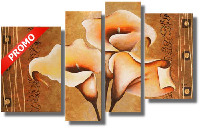 Modern wall art triptych
