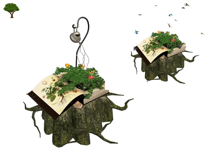 Fantasy Book Planter - A